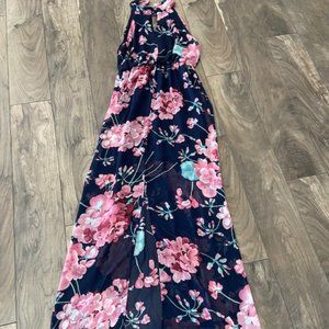 Halter Top Floral Maxi Dress